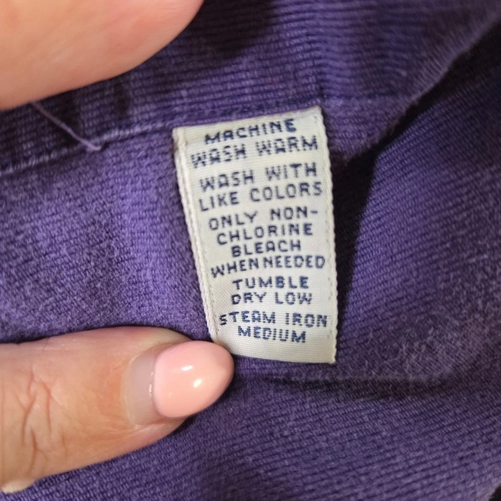 Vtg Ralph Lauren Blake Mens XXL Purple Corduroy Button Down Long Sleeve Shirt